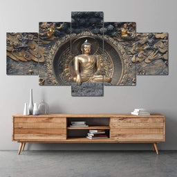 Gautama Buddha Multi Panel Canvas Wall Art - NicheCanvas
