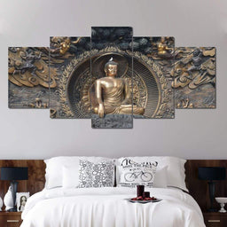 Gautama Buddha Multi Panel Canvas Wall Art - NicheCanvas