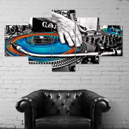 DJ Colors Multi Panel Canvas Wall Art - NicheCanvas