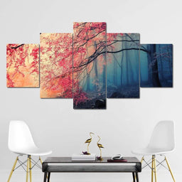 Eerie Forest Multi Panel Canvas Wall Art - NicheCanvas