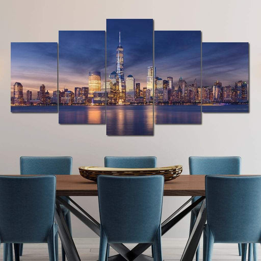 New York City Beauty - Canvas Print - stunning wall art featuring the beautiful skyline view - this makes the perfect decor for your modern theme home | NicheCanvas