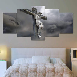 Christ on the Cross Multi Panel Canvas Wall Art - NicheCanvas