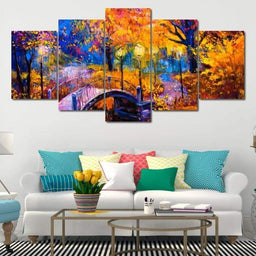 Autumn Pastel Multi Panel Canvas Wall Art - NicheCanvas