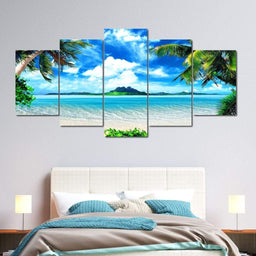Relaxing View Multi Panel Canvas Wall Art - NicheCanvas
