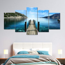 Day at the Lake Multi Panel Canvas Wall Art - NicheCanvas