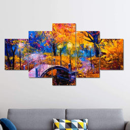 Autumn Pastel Multi Panel Canvas Wall Art - NicheCanvas