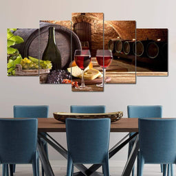 Limited Edition - Wine Wall Art 24 Multi Panel Canvas Wall Art - NicheCanvas