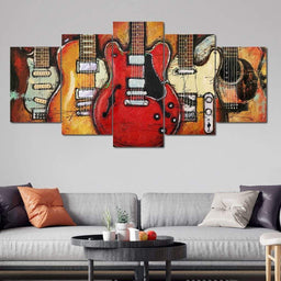 Epic Guitars - Limited Edition Multi Panel Canvas Wall Art - NicheCanvas