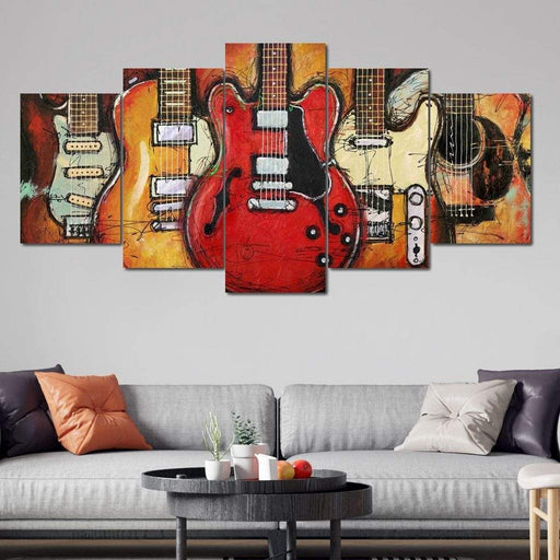 Epic Guitars - Limited Edition - Canvas Print - wall art of an electric guitar painting perfect for your home - this art print is the perfect gift for your friends | NicheCanvas