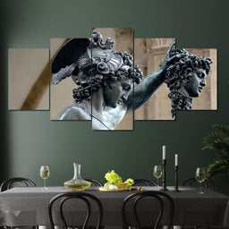 Perseus - Medusa Slayer Multi Panel Canvas Wall Art - NicheCanvas