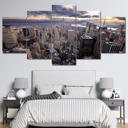 New York City Penthouse Multi Panel Canvas Wall Art - NicheCanvas