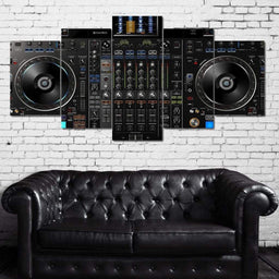 DJ Techno Multi Panel Canvas Wall Art - NicheCanvas