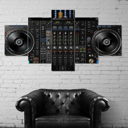 DJ Techno Multi Panel Canvas Wall Art - NicheCanvas